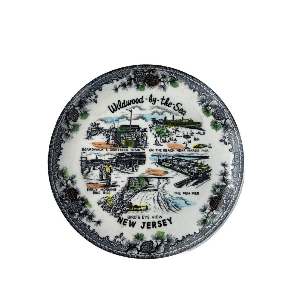 “Wildwood By The Sea” New Jersey Ceramic Plate Langfelder Homma & Carroll